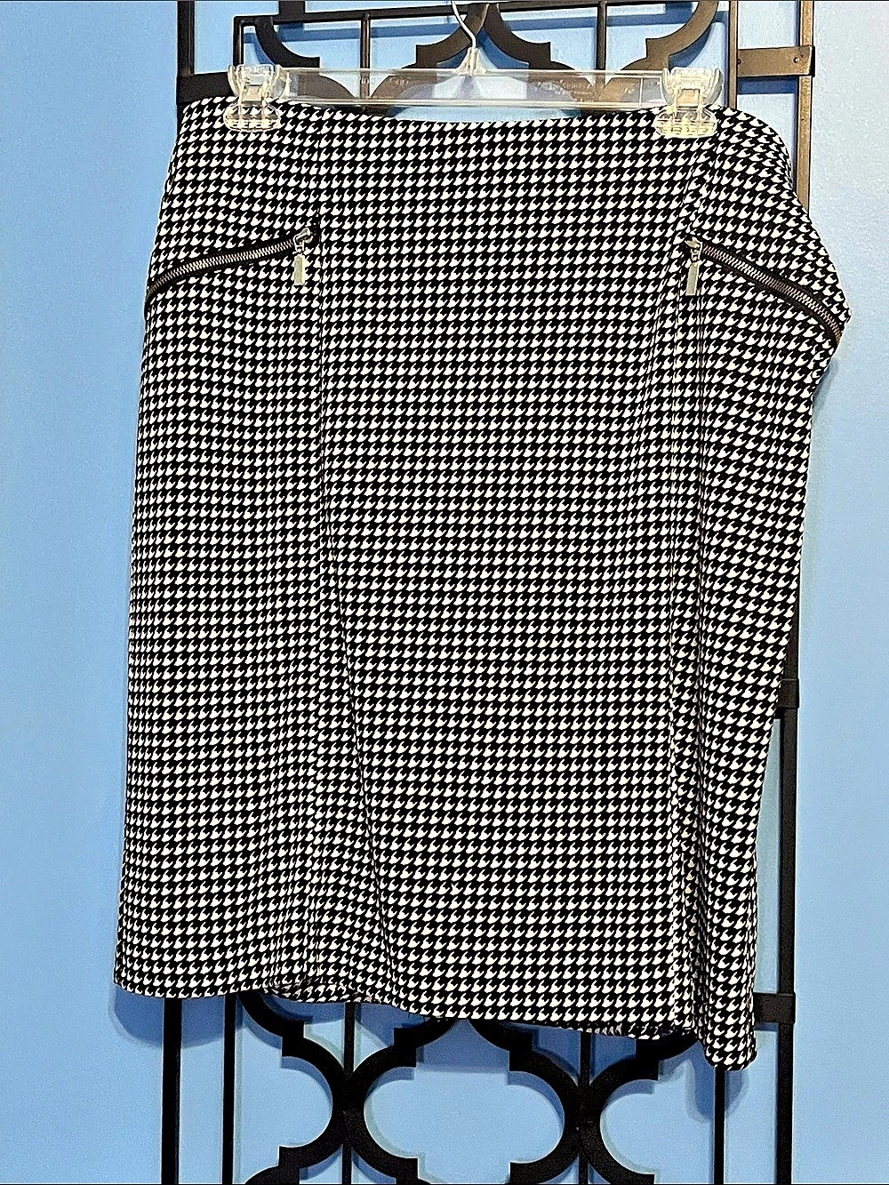 Alfani Houndstooth Pencil Skirt Black & White 18W